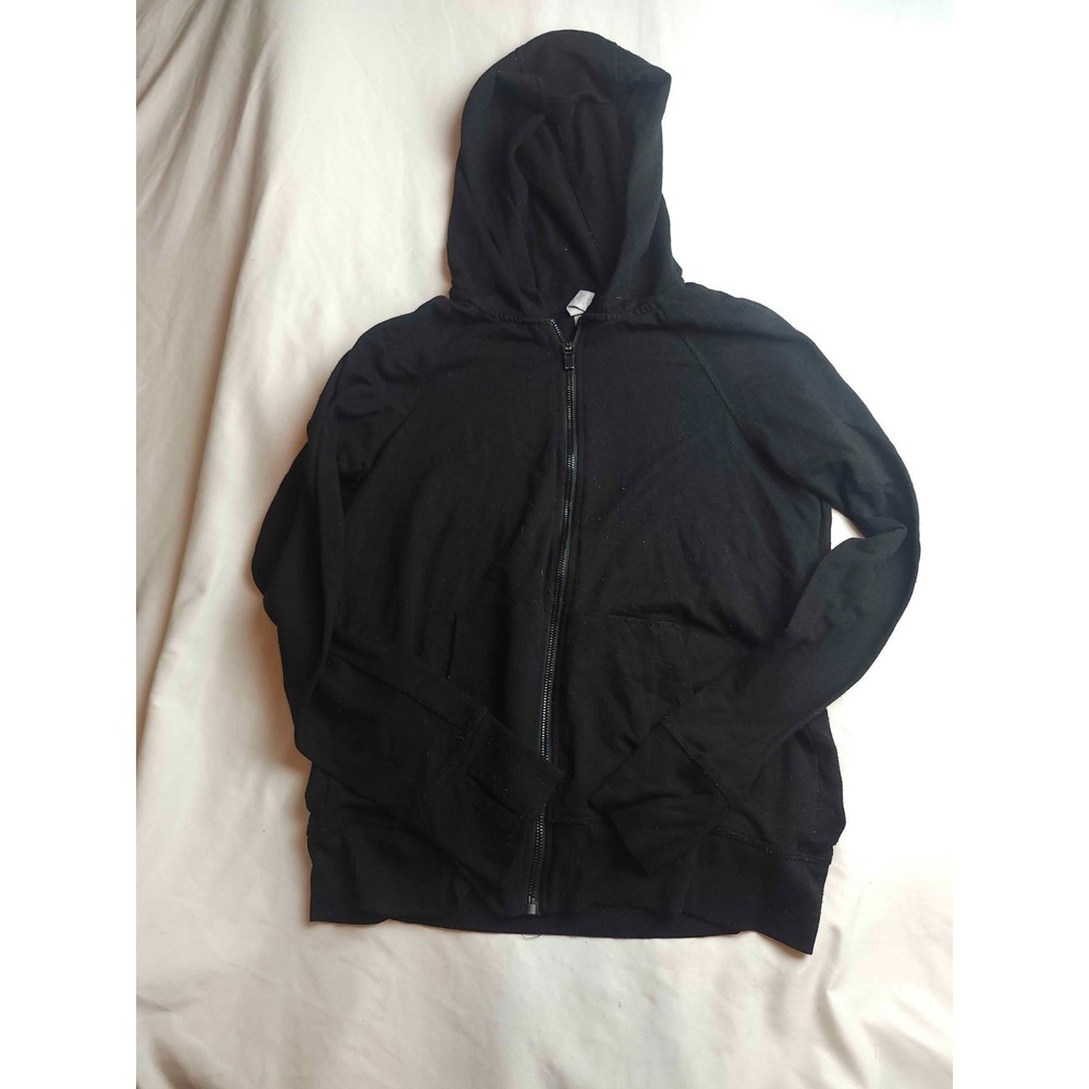 90 Degree by Reflex Jacket Womens S Black Hipster Athleisure Sporty Chic Hoodie